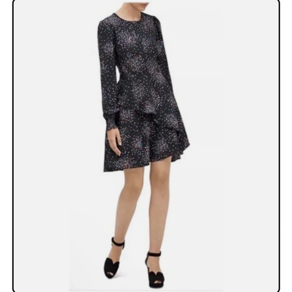kate spade new york Confetti Pop Dress Size 2 Smocked Ruffle Tiered Colorful